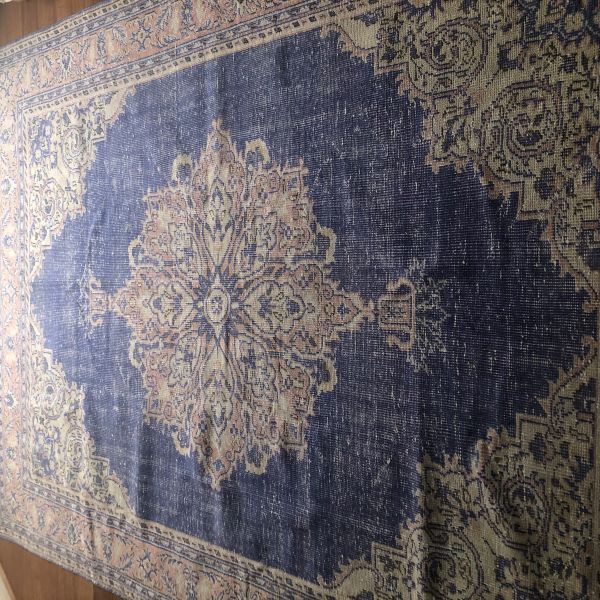 7x10 Blue Vintage Rug