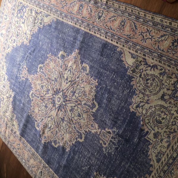 7x10 Blue Vintage Rug