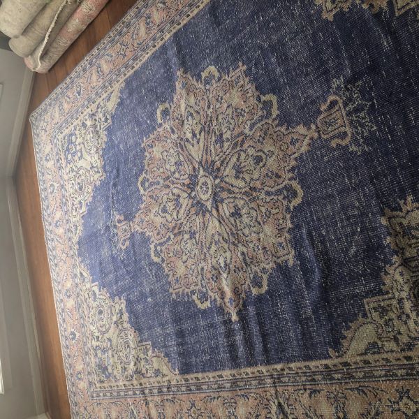 7x10 Blue Vintage Rug