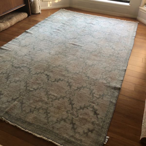 6x10 Ivory Oushak Rug