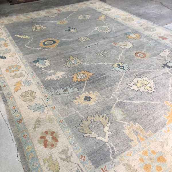 10x14 Gray Oushak Rug