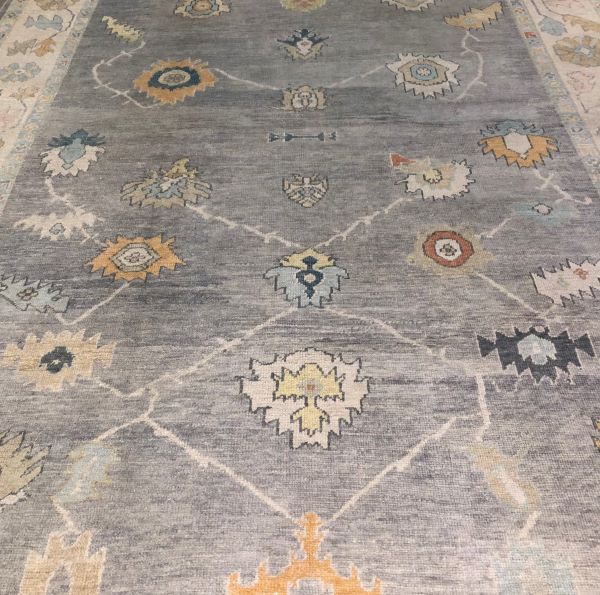 10x14 Gray Oushak Rug