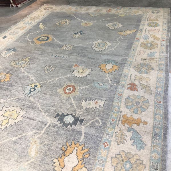 10x14 Gray Oushak Rug