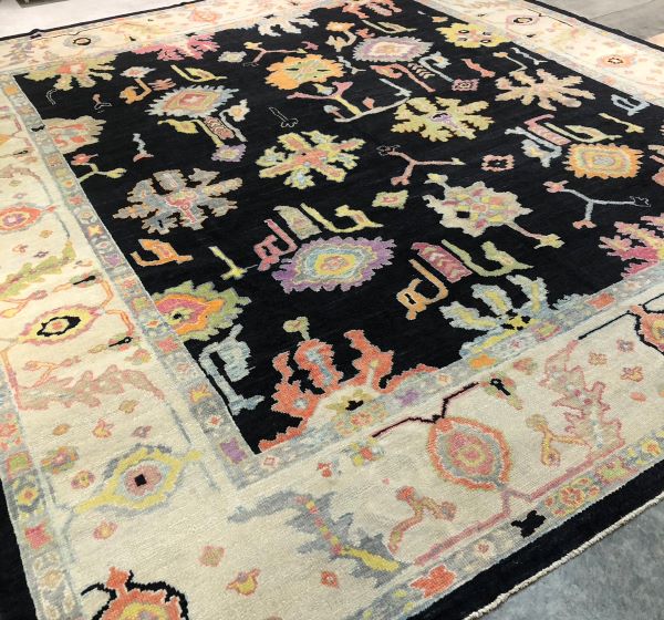 13x15 Black Oushak Rug