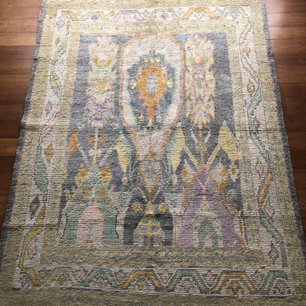 6x8 Grey Oushak Rug