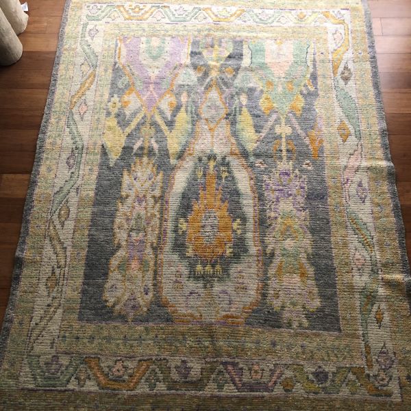 6x8 Grey Oushak Rug