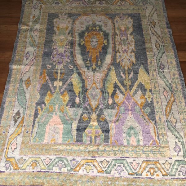 6x8 Grey Oushak Rug