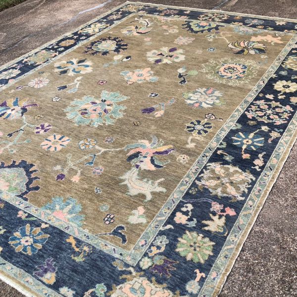 8x12 Tan Oushak Rug