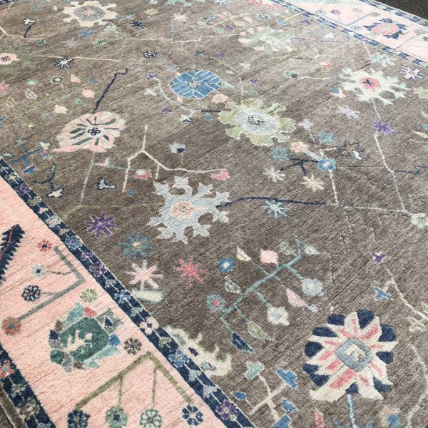 9x12 Beige Oushak Rug