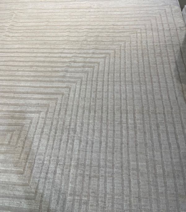 9x12 Geometric Ivory Rug