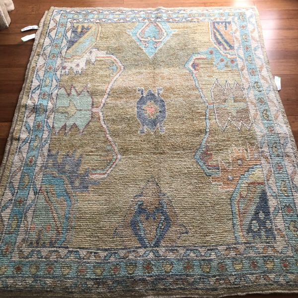 6x7 Beige Oushak Rug