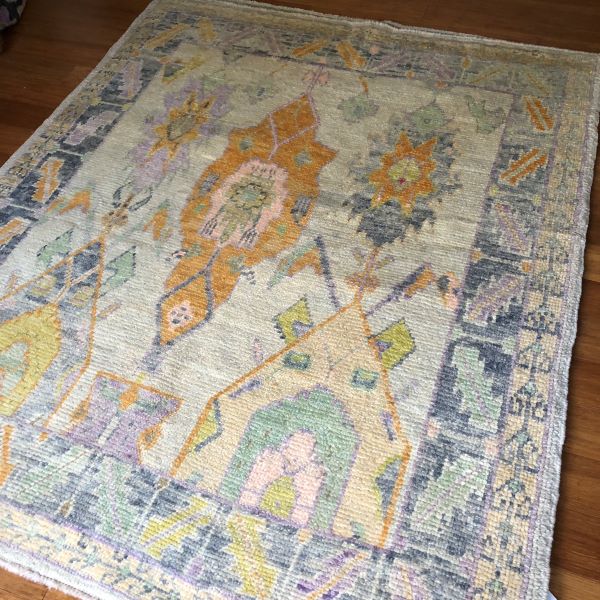 5x6 Ivory Oushak Rug