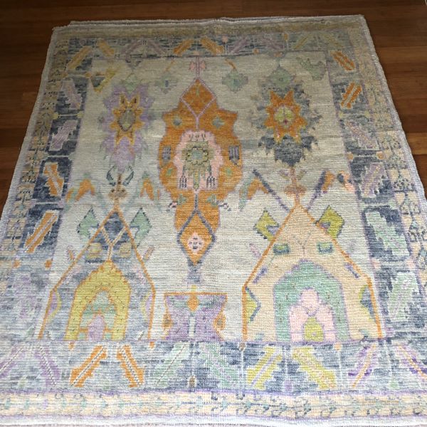 5x6 Ivory Oushak Rug