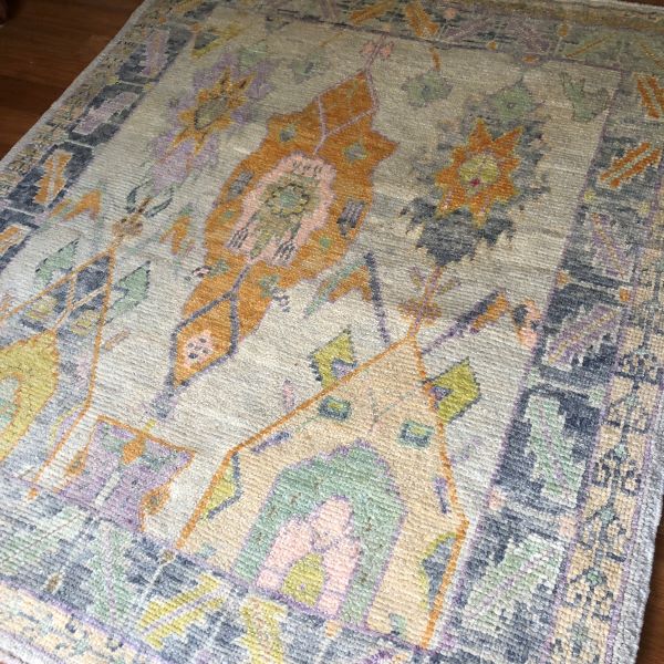 5x6 Ivory Oushak Rug