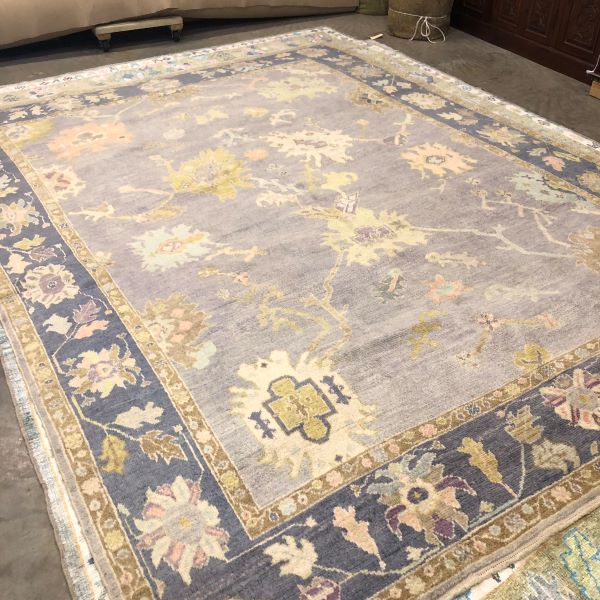 9x12 Lilac Oushak Rug