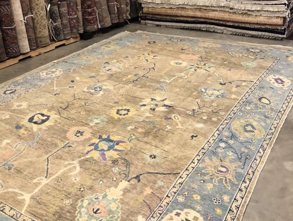 10x14 Tan Oushak Rug
