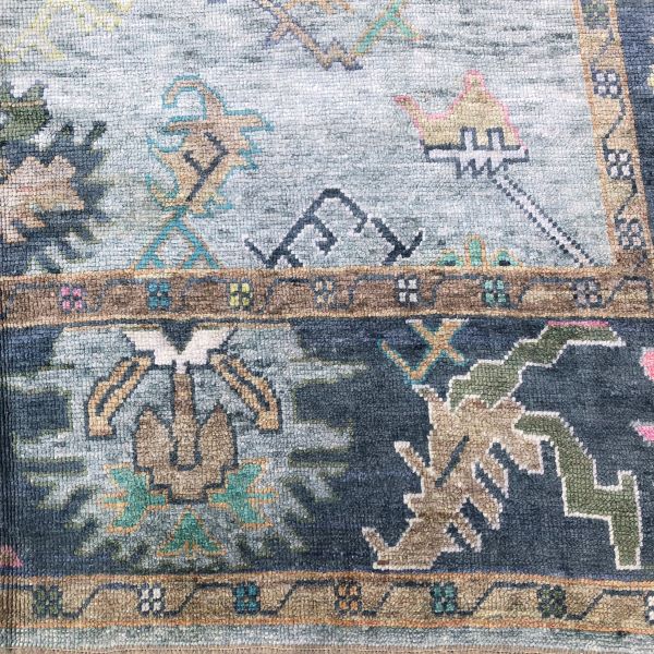 9x12 Light Blue Oushak Rug