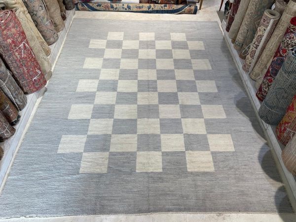 9x12 Geometric Gray Rug