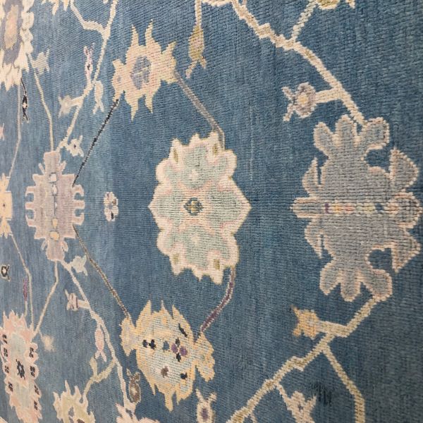 9x12 Blue Oushak Rug
