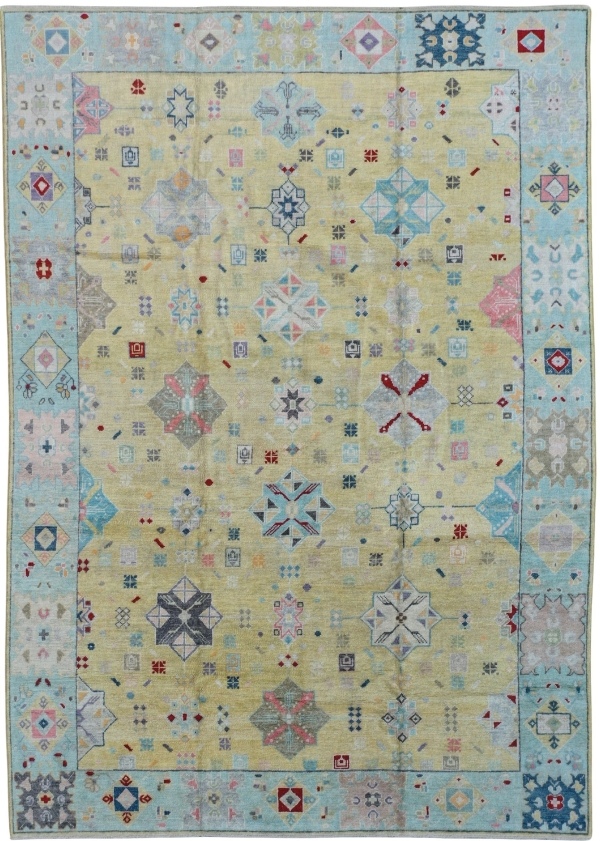 10x14 Yellow Oushak Rug