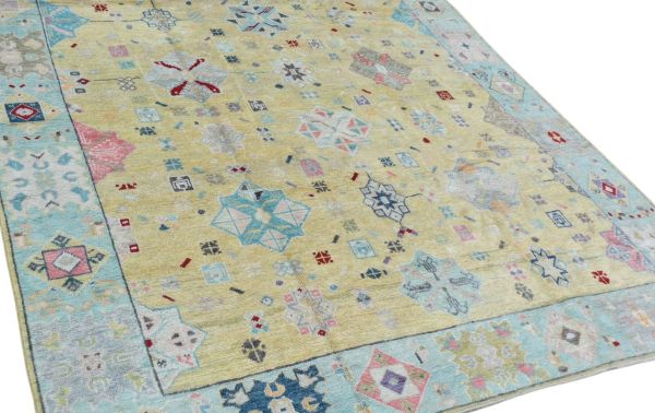 10x14 Yellow Oushak Rug