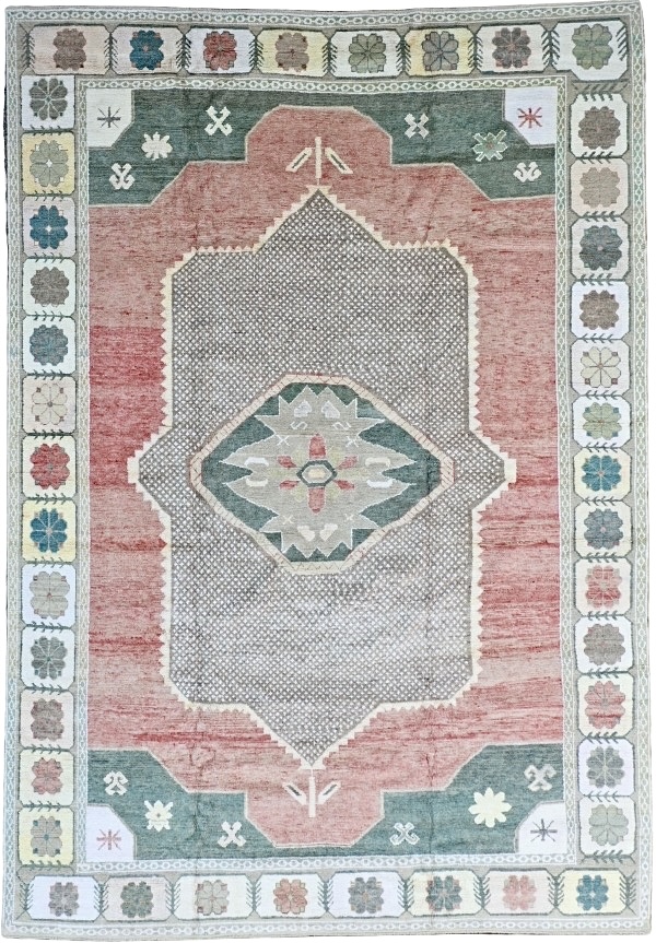 10x14 Red Oushak Rug