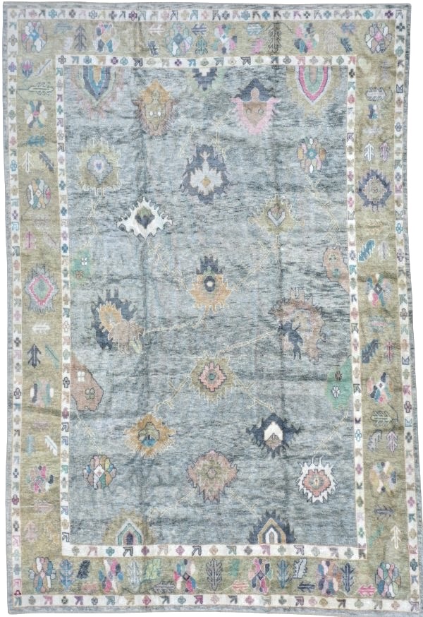 10x14 Light Blue Oushak Rug