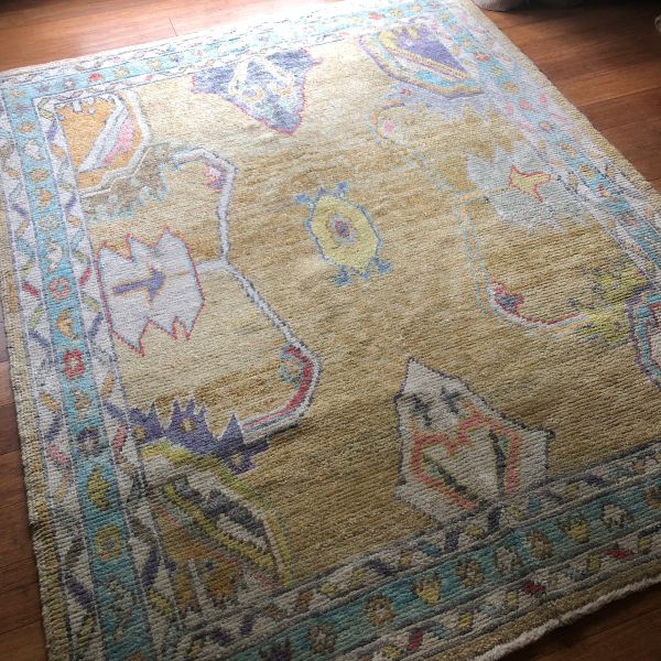 6x7 Beige Oushak Rug