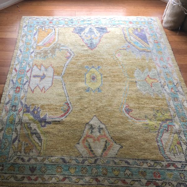 6x7 Beige Oushak Rug