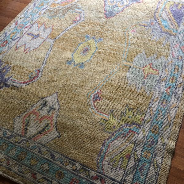 6x7 Beige Oushak Rug