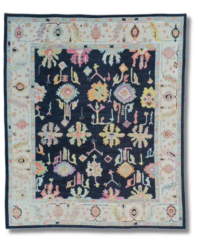 13x15 Black Oushak Rug