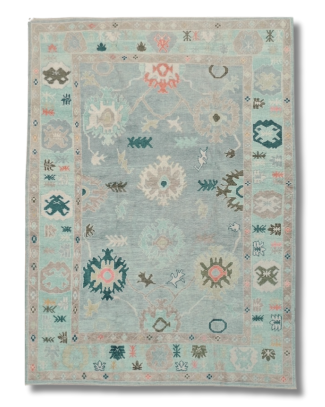 9x12 Grey Oushak Rug
