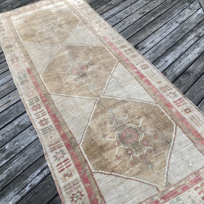 4x10 Turkish Vintage Runner Rug