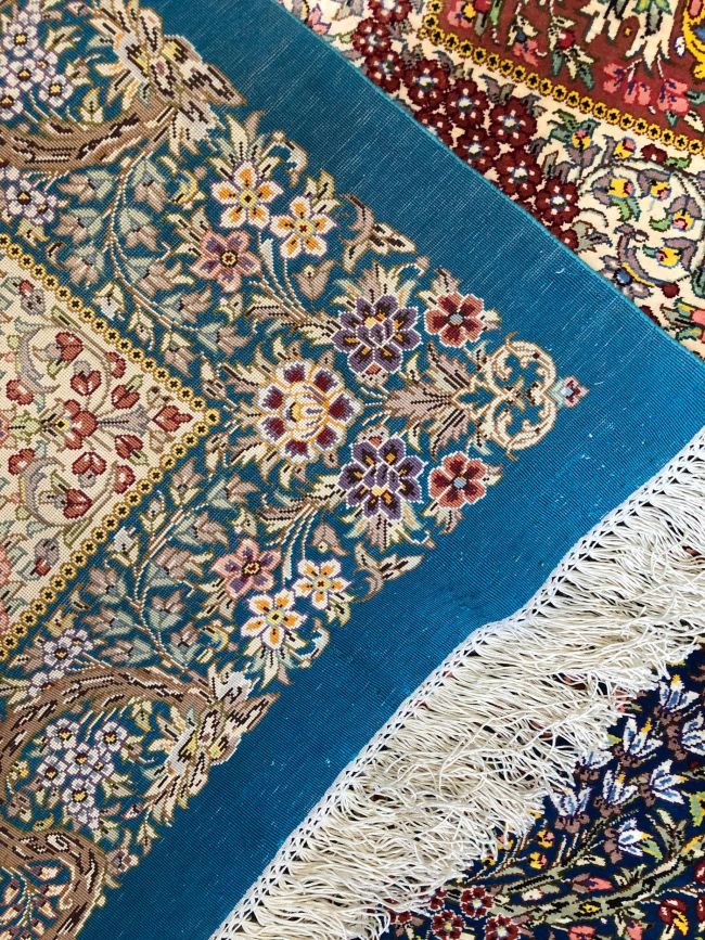 14x14 Handmade Persian Silk Rug