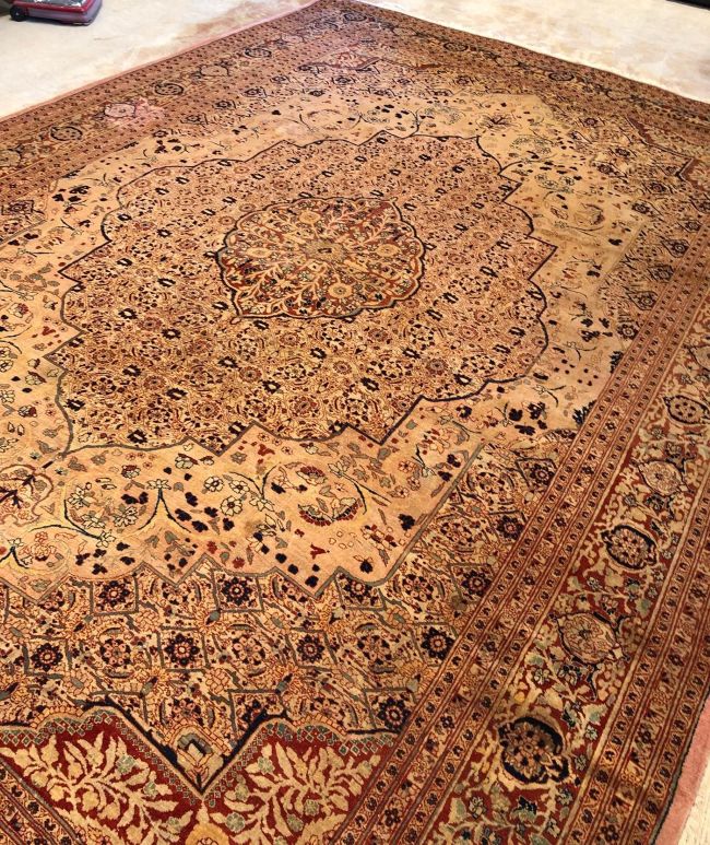 9x12 Rare Antique Tabriz