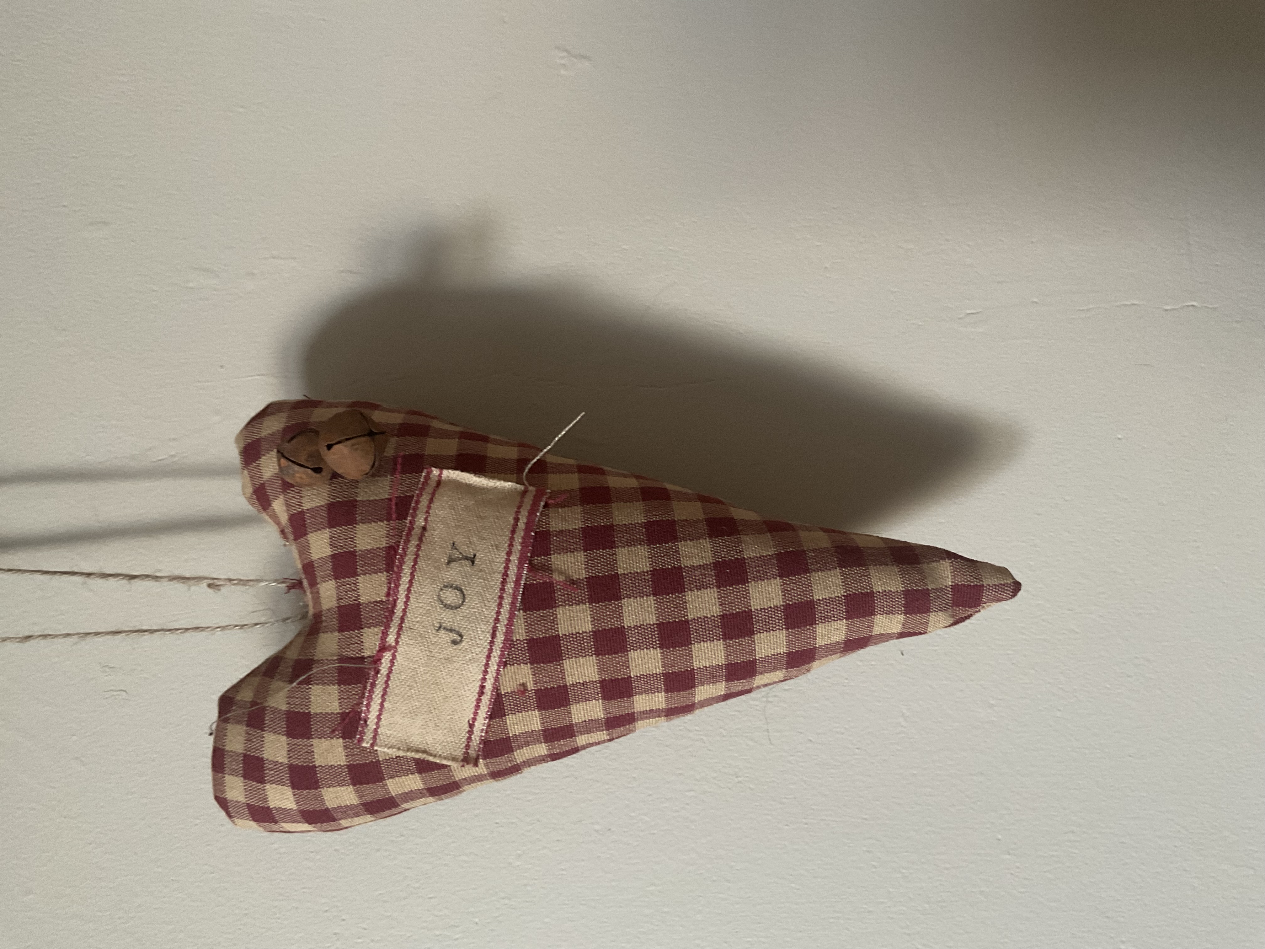 Handmade Fabric Heart Ornament