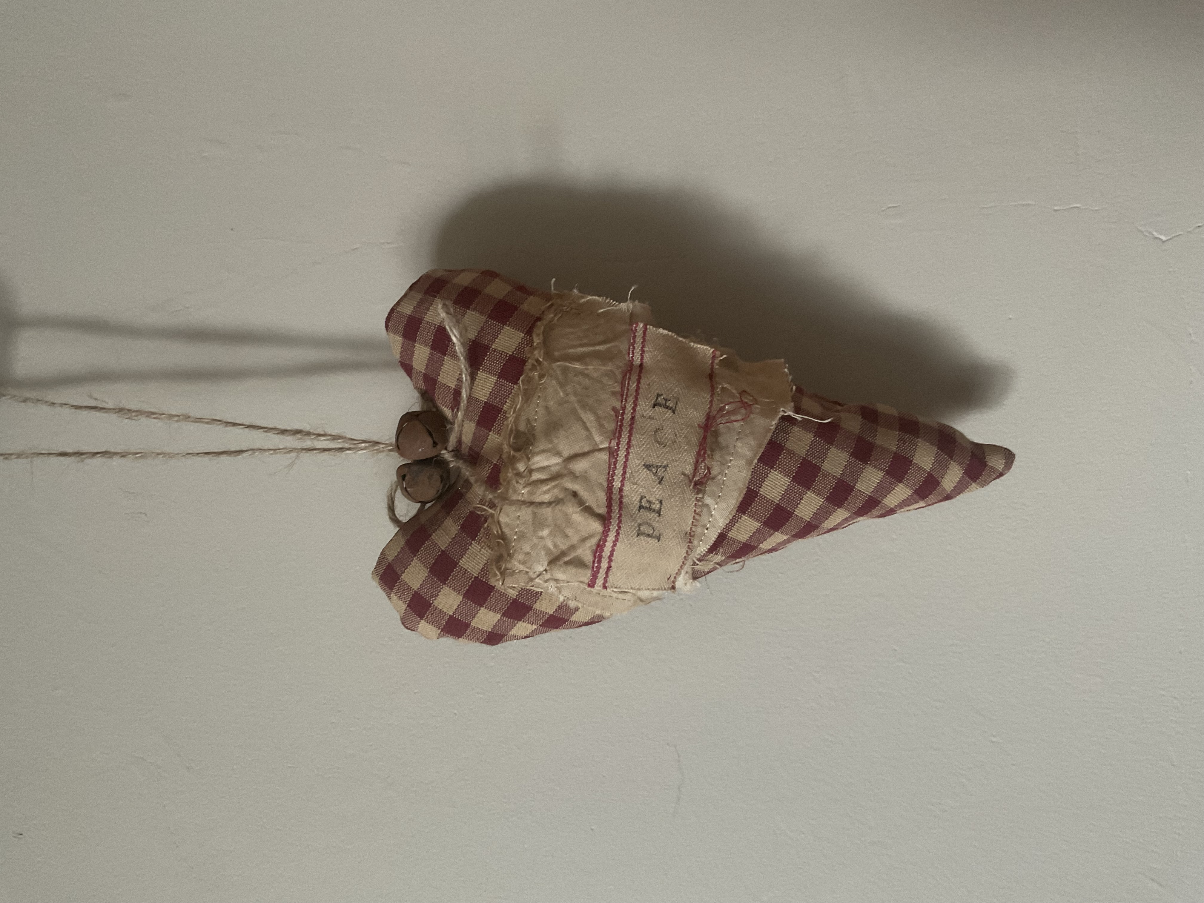 Handmade Fabric Heart Ornament