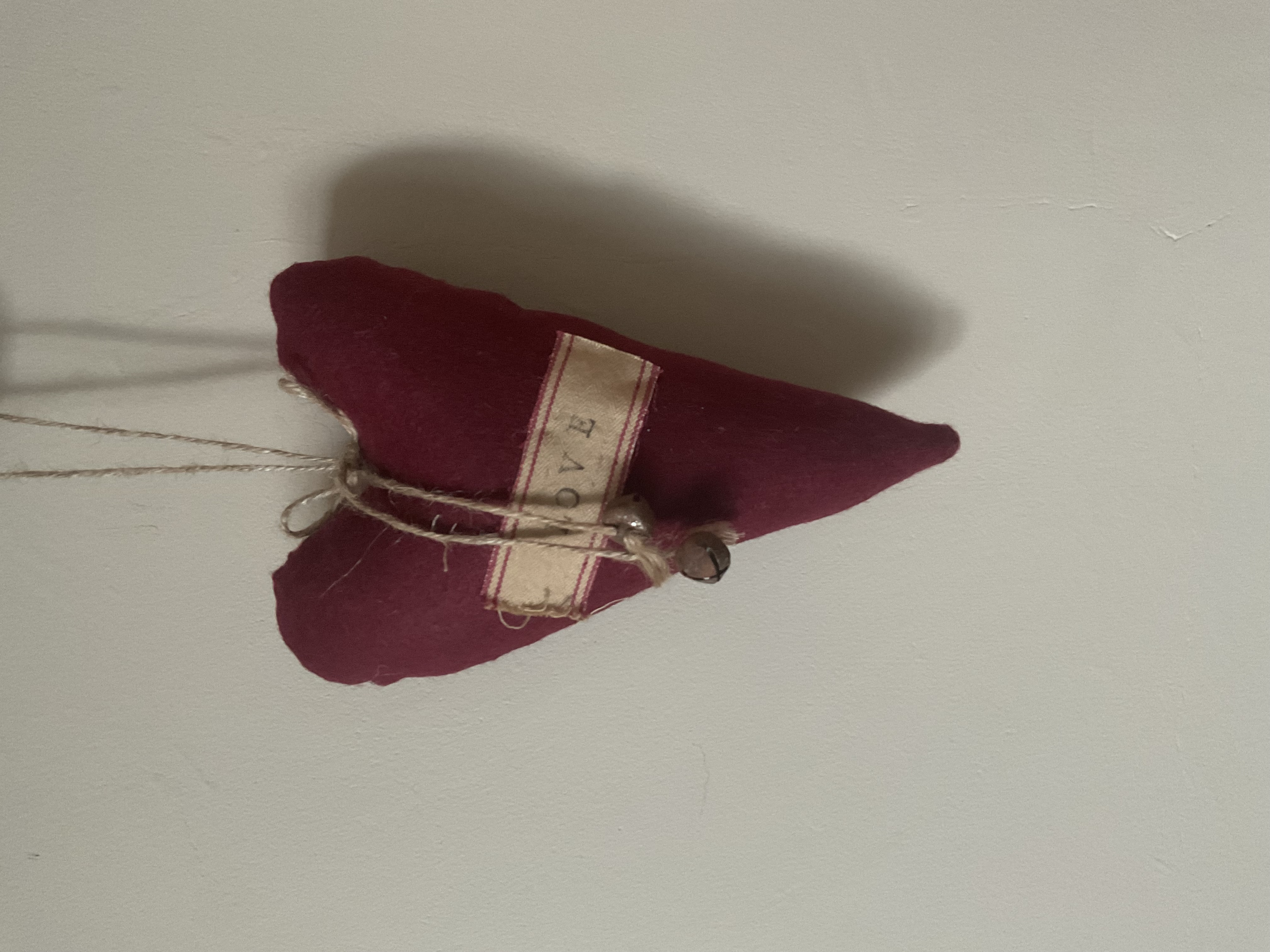 Handmade Fabric Heart Decoration