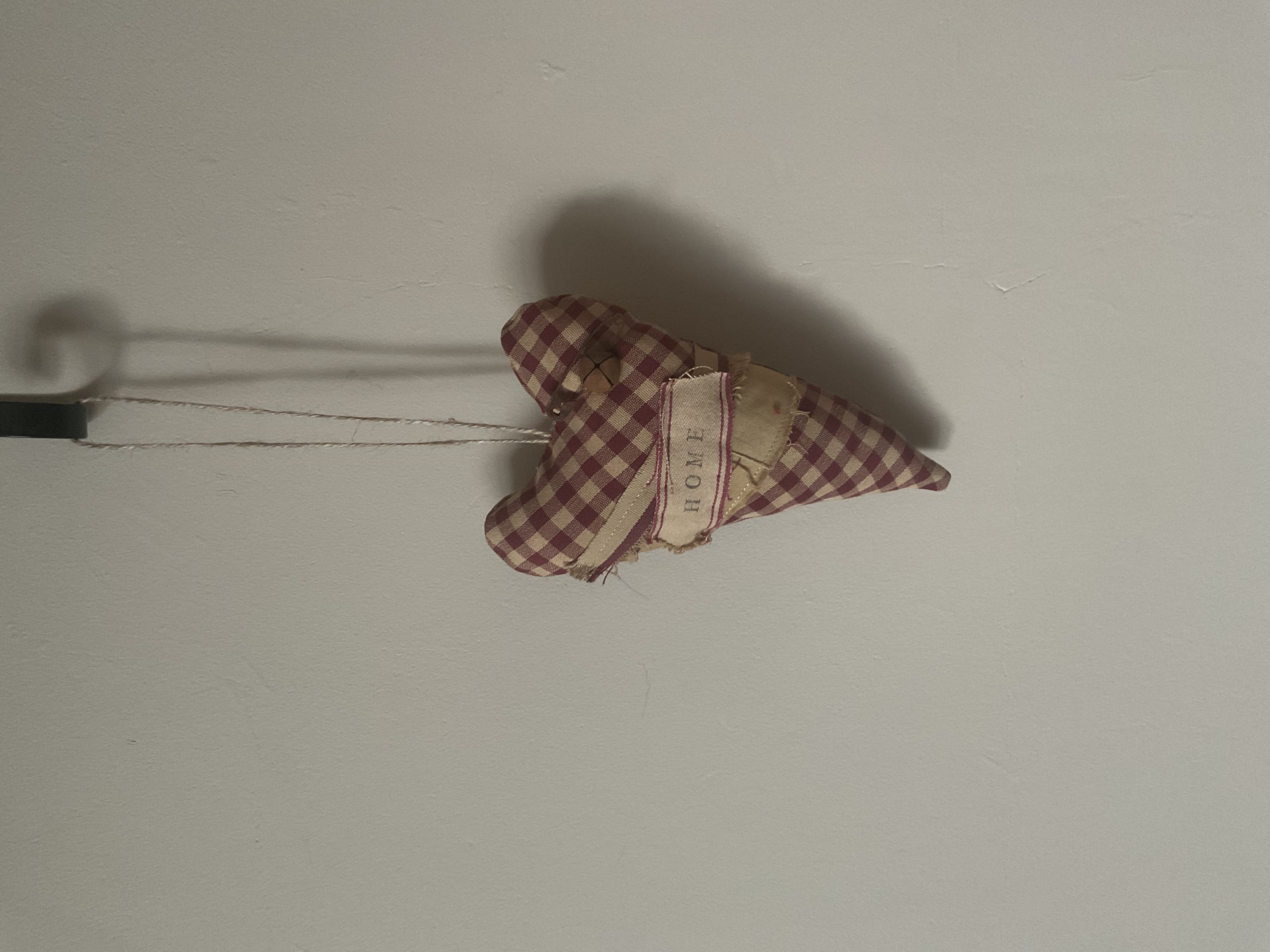 Plaid Fabric Heart Ornament