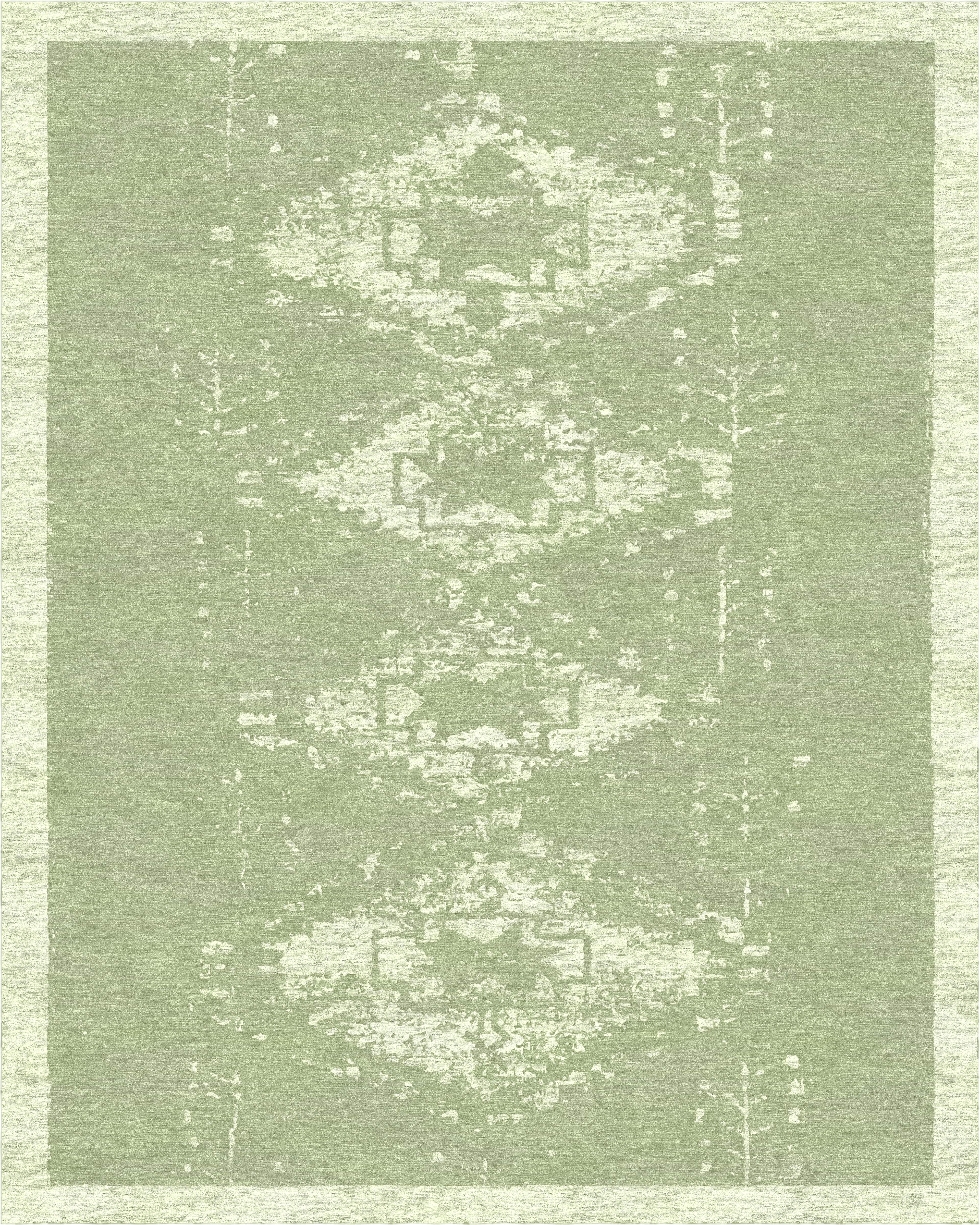 Medallion Echoes Sage - Tibetan Rug