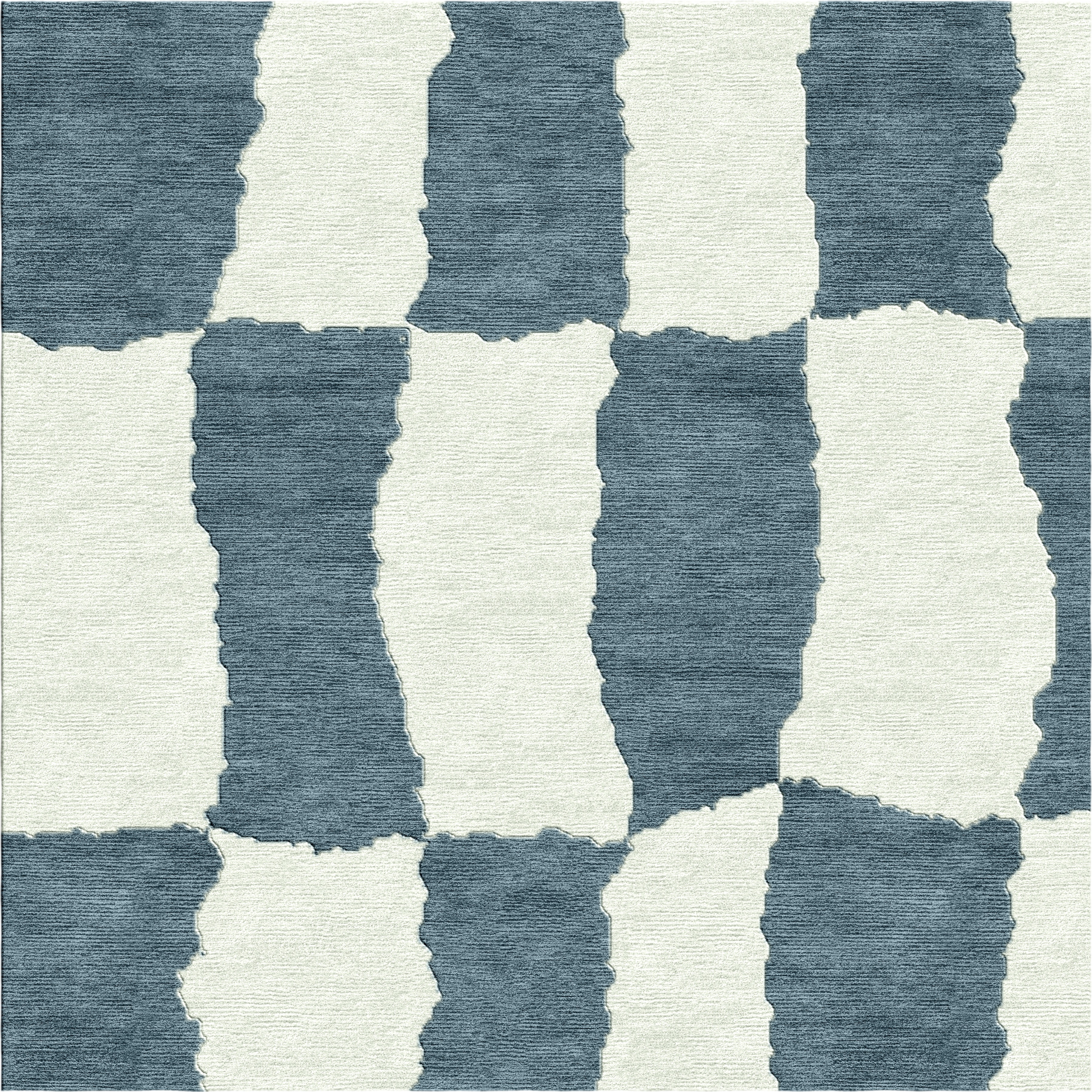 Shadow Check Ivory Blue
