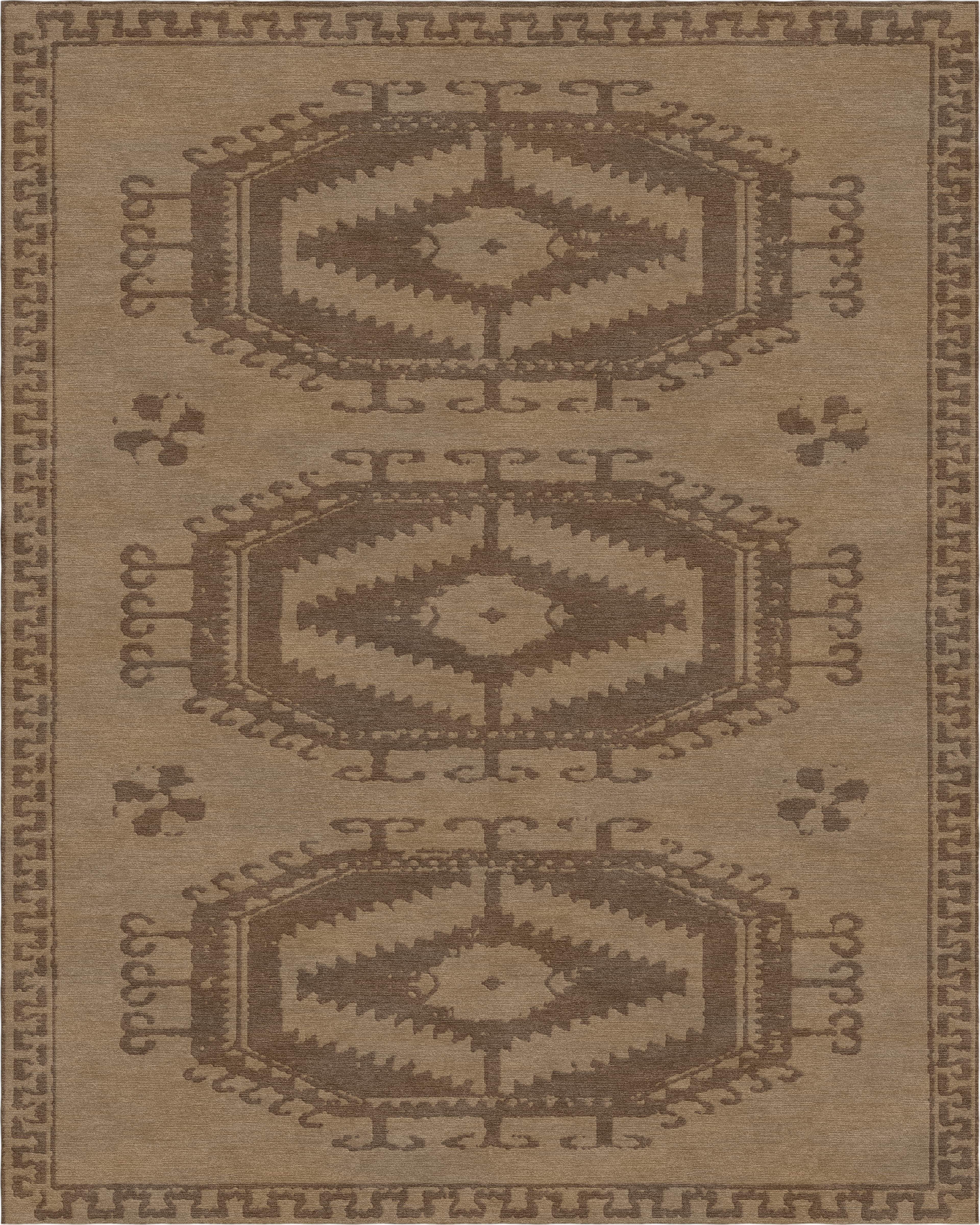 Kashira Medallion Rug Taupe