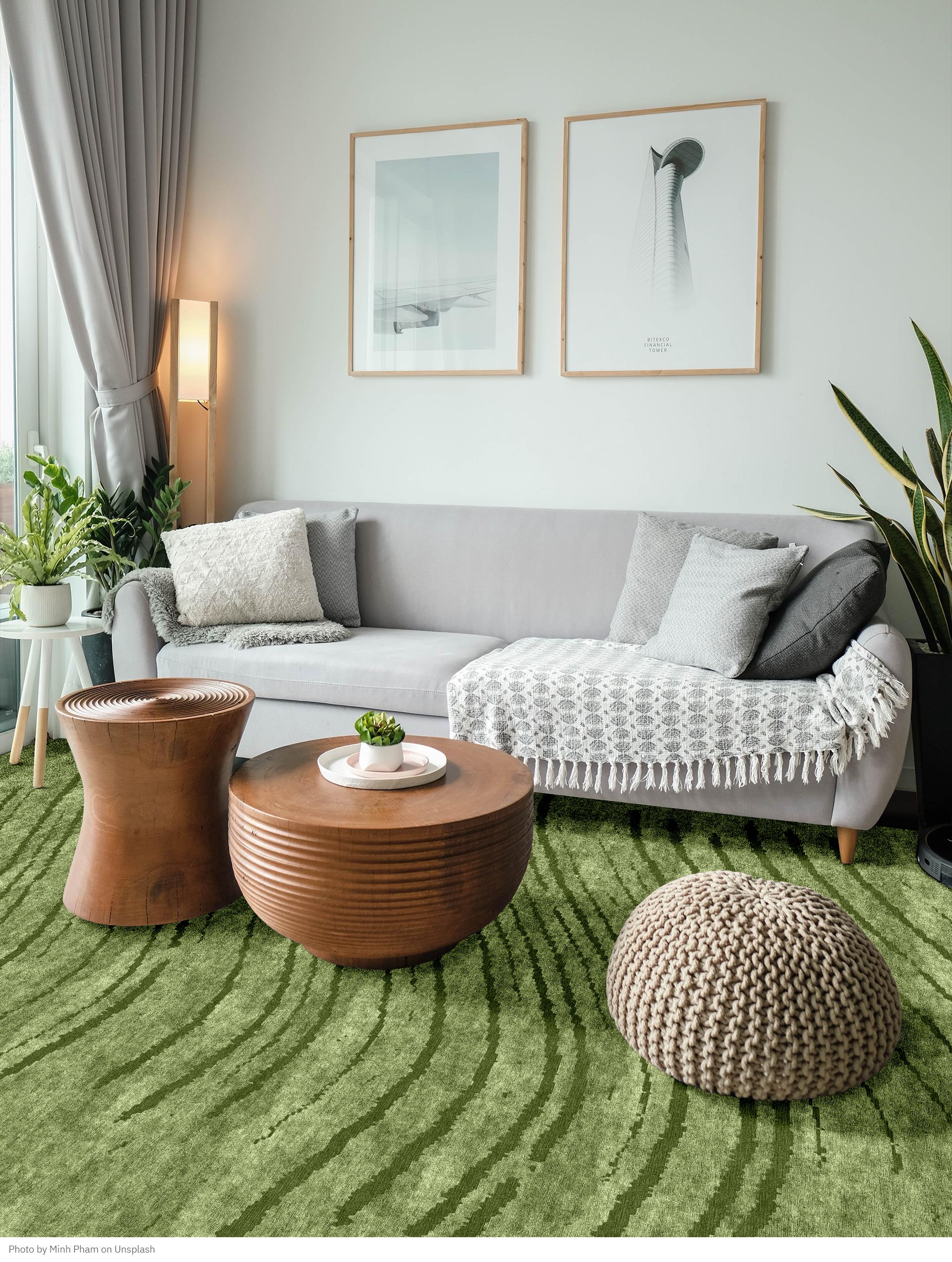 Sandwave Harmony Rug Green