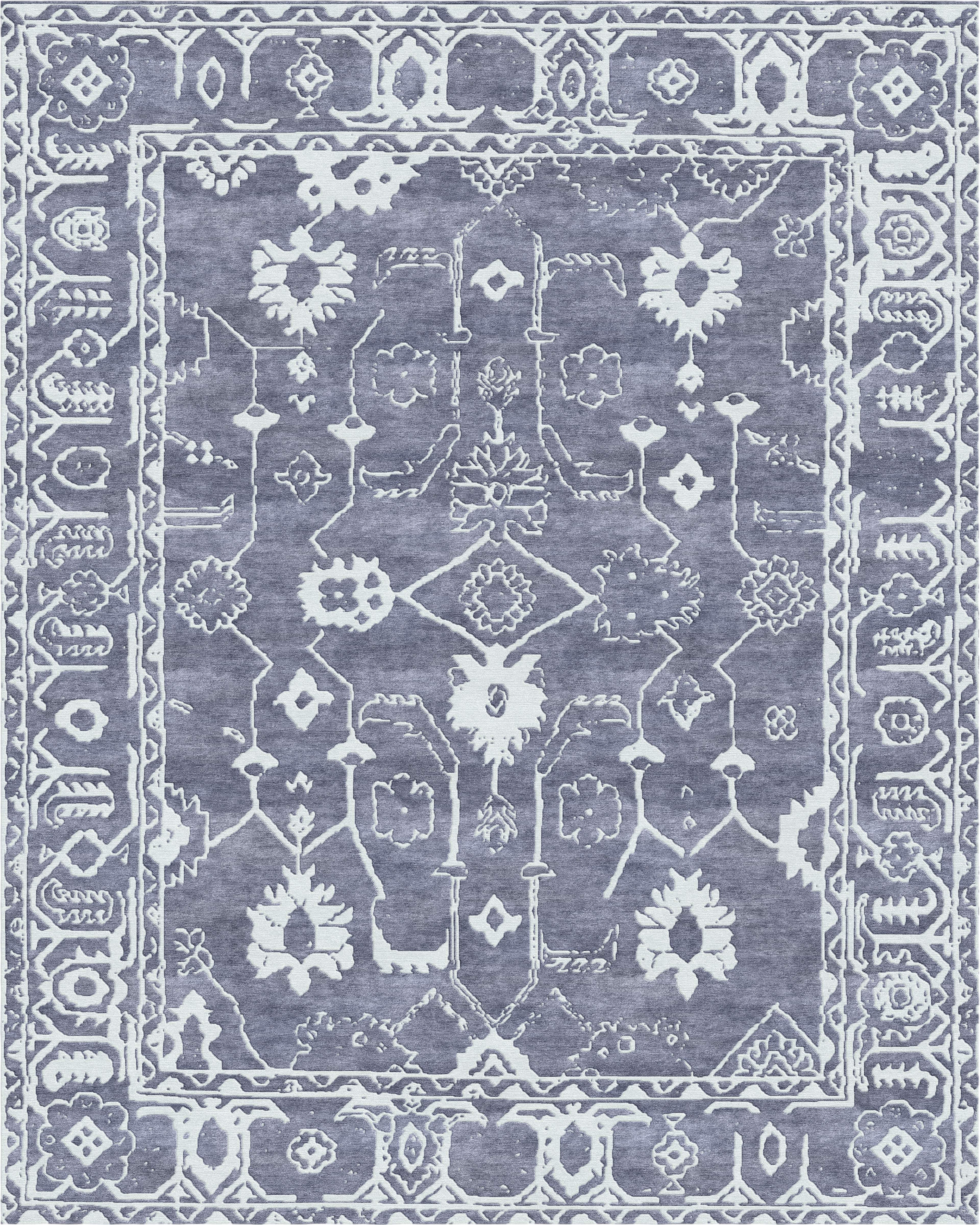 Zariah Medallion Rug Grey