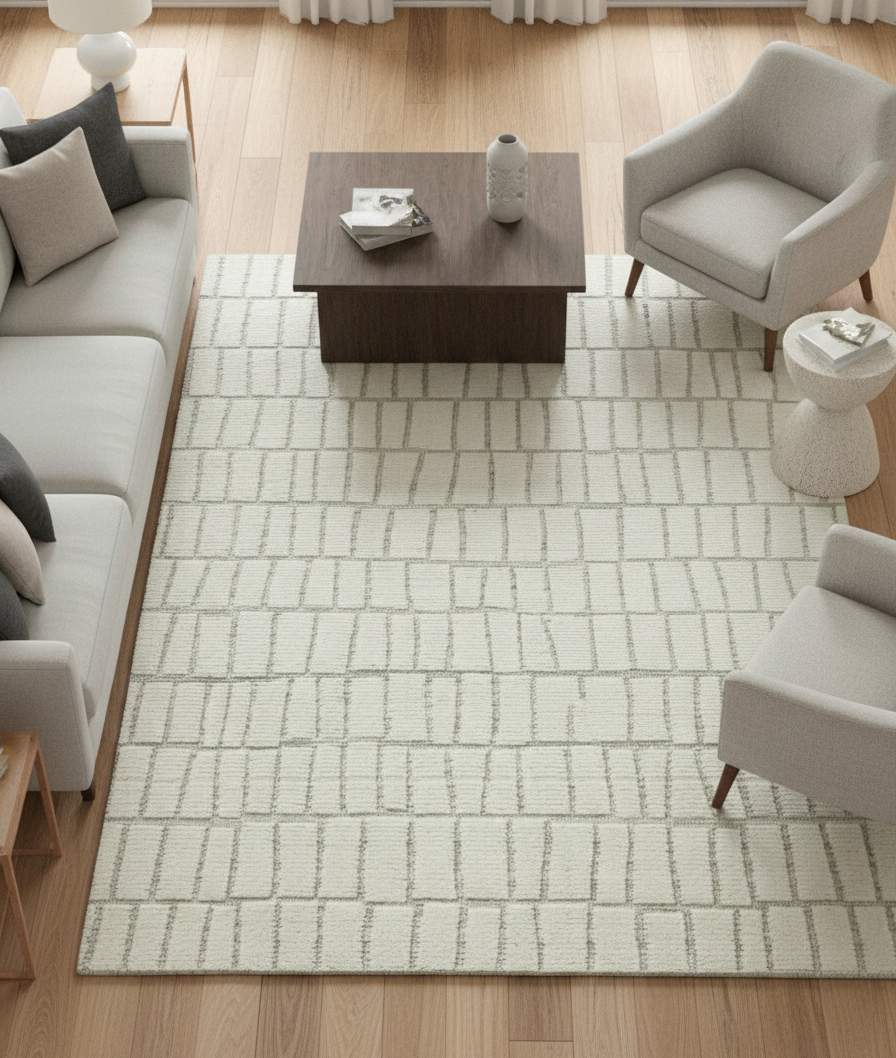 Modern Hand Knotted Area Rug