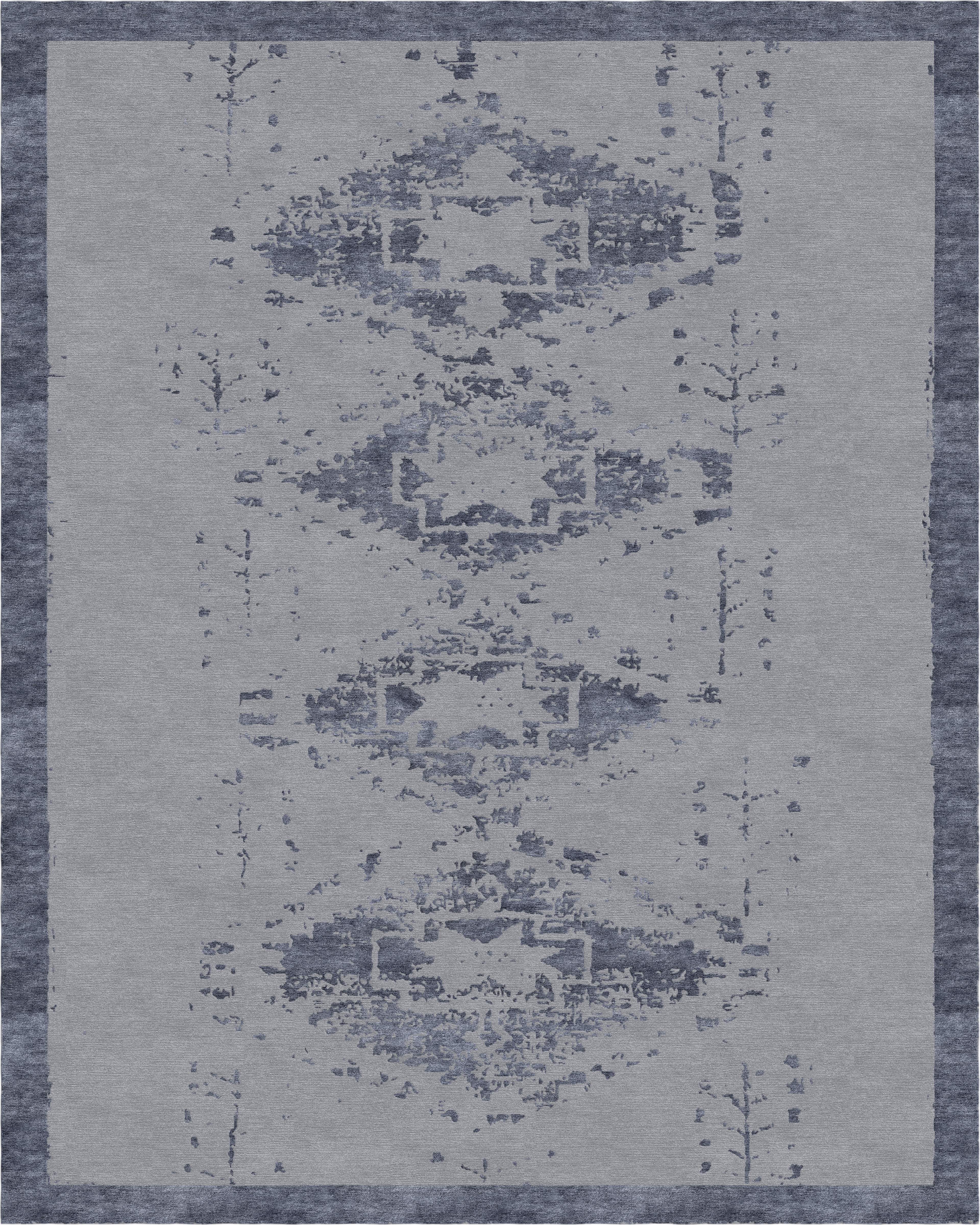 Medallion Echoes Grey- Tibetan Rug