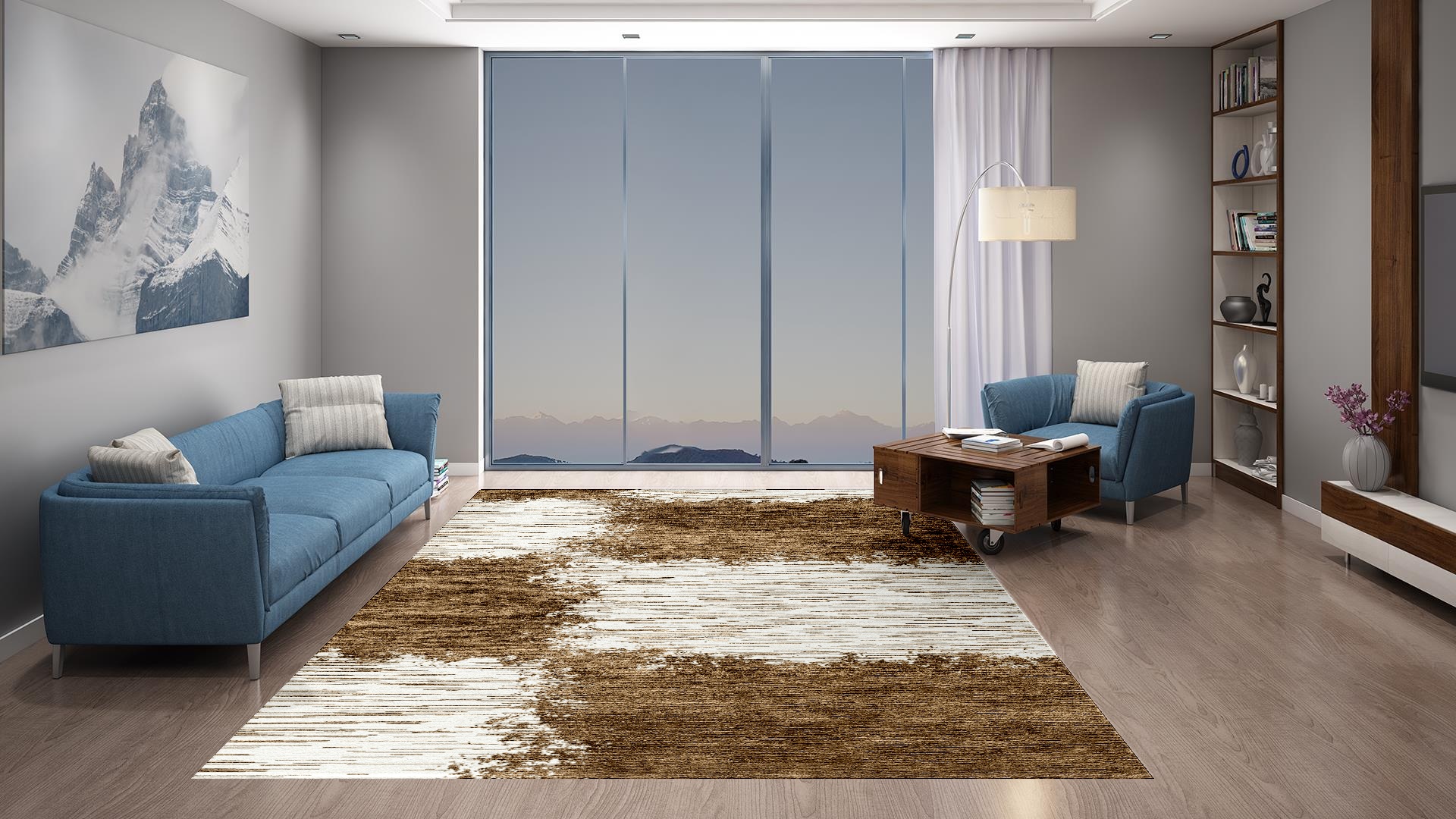 Sahara Drift Rug Brown