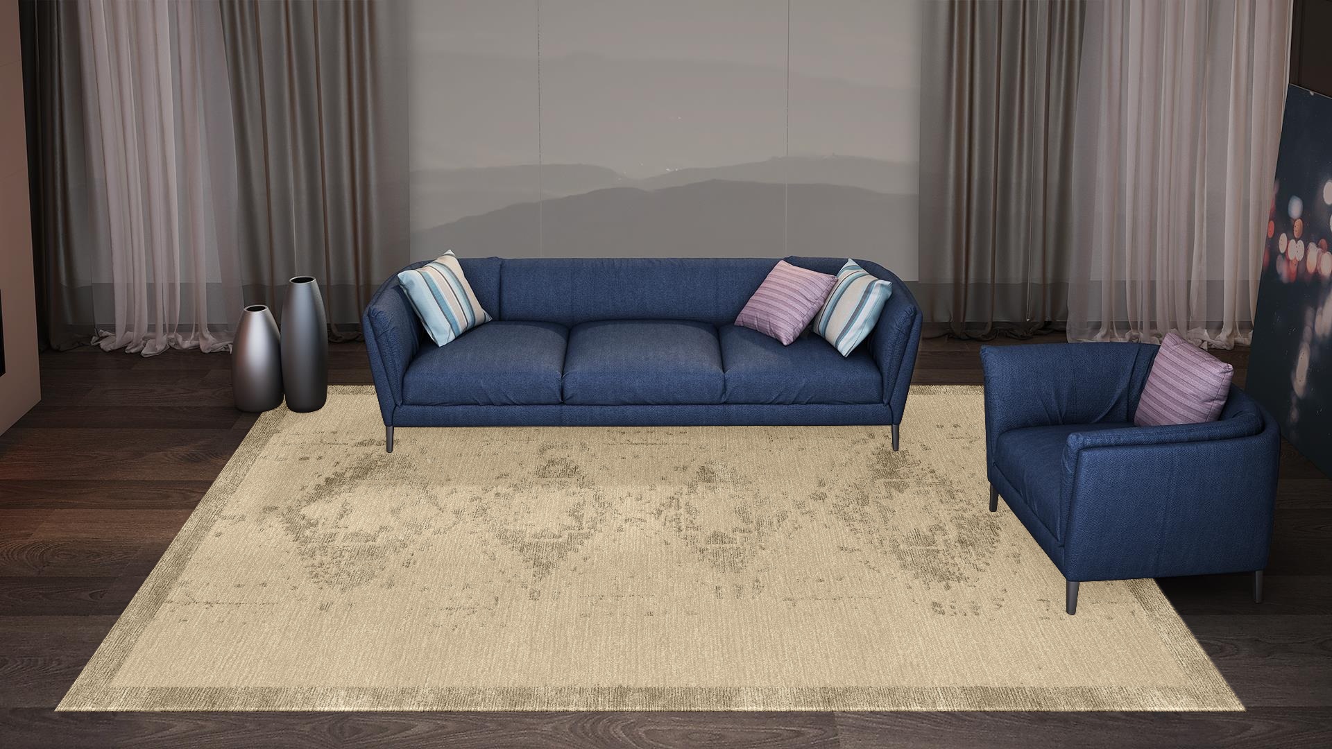 Medallion Echoes - Tibetan Rug