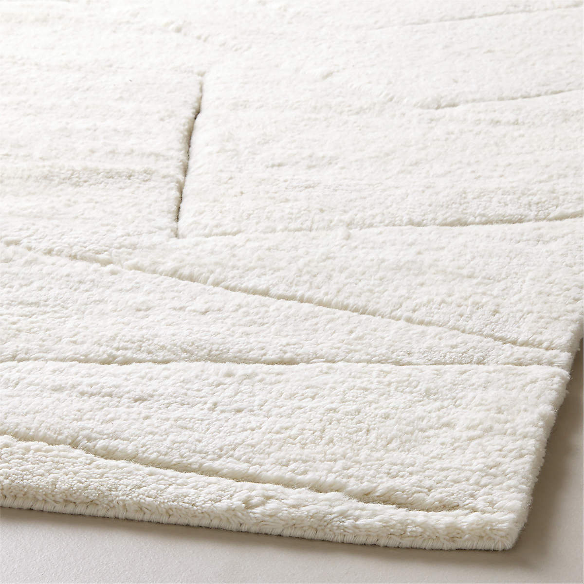 Modern Hand Knotted Cheveron Area Rug