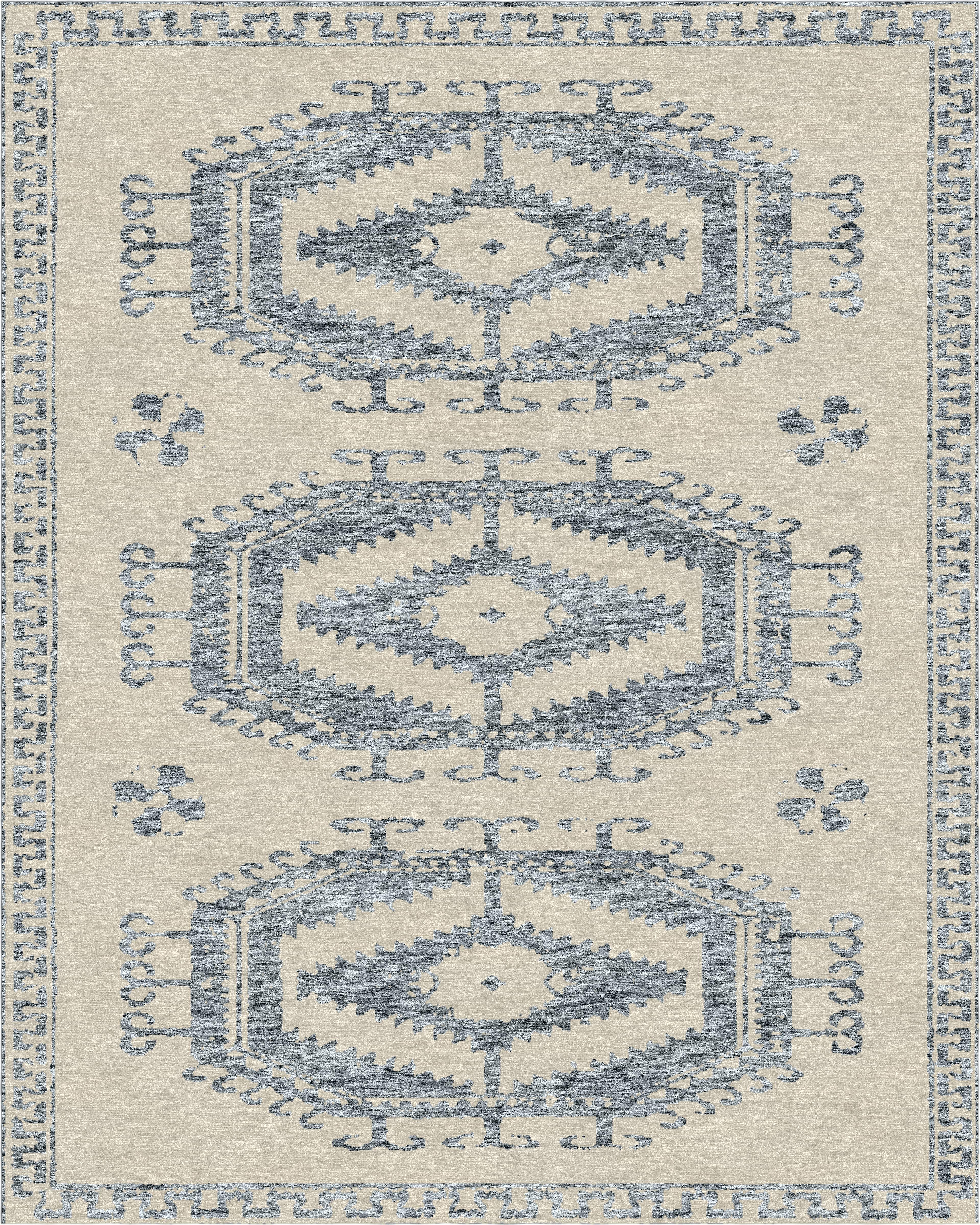 Kashira Medallion Rug Blue